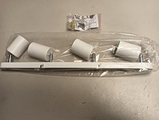 DEECOZY Deckenstrahler 4 Flammig Round, Deckenleuchte Strahler Weiß Schwenkbar