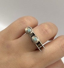 925 Silber Designer Ring mit 2