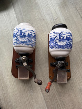 2 Nostalgische Wandkaffeemühle Landhausstil  Delfter Blau 60er  vintage