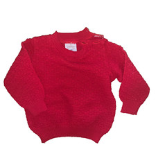 VEB Obertrikotagen Apolda Vintage DDR Pullover Babypullover Wolpryla Gr. 74 / 80