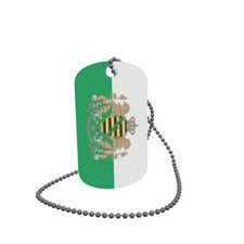 Dog Tag Flagge Fahne Königreich Sachsen Erkennungsmarke Alu 30 x 50 mm