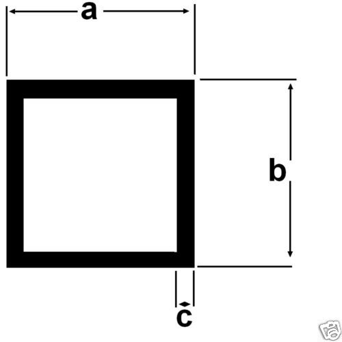 Alu vierkantrohr 15x15x2mm - alu,