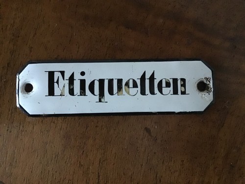 Altes emailleschild - altes,
