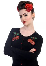  BLACK CHERRY SKULLS CARDIGAN