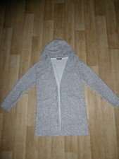 BLIND DATE Kurz Mantel / Fleece Jacke m.Kapuze Grau Meliert Gr.38 / M w.NEU (R0)