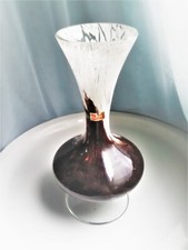 Mid Century Friedrich Vase mundgeblasen Kunst Glas Glasbläserei 1960 -70 Vintage