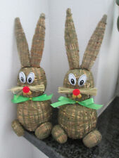 2 x Strohhase Strohhasen Hasen Osterhase Osterhasen Hasenpaar Stroh Ostern Deko