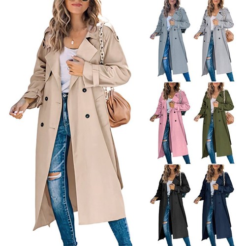 Damen langer trenchcoat coat - damen,