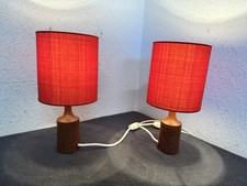 2 Nachttischlampen Tischlampen 50er  60er Teak Design