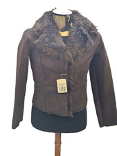 B4  Elements / Damen Jacke  / Wildlederimitat / Innenfutter aus Kunstfell