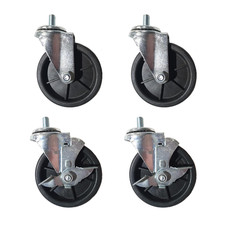 Rolle mit Gewindezapfen mit Bremse Ø 120 mm 4er SET