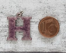 Vintage Emaille lila Anhänger