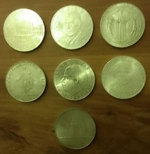 Österreich Silber 7 x 25 Schilling Münzen versieden