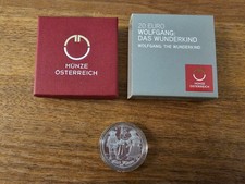 20€ Silbermünze Wolfgang: Das Wunderkind polierte Platte