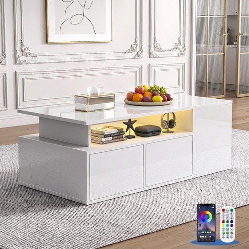 Couchtisch mit led beleuchtung - led,