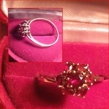 Granat ring aus nachlass 333 - aus,