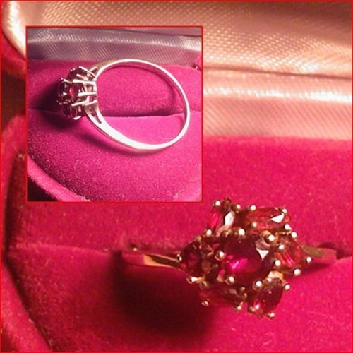 Granat ring aus nachlass 333 - aus,
