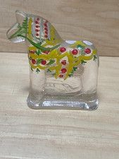 Vintage Glas Figur Dala Pferd von Christer Sjögren für Lindshammar