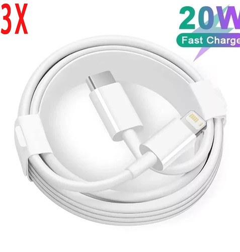 20w apple ladekabel usb c - 3x,