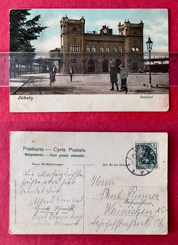 Döbeln 1905 bahnhof - ak,