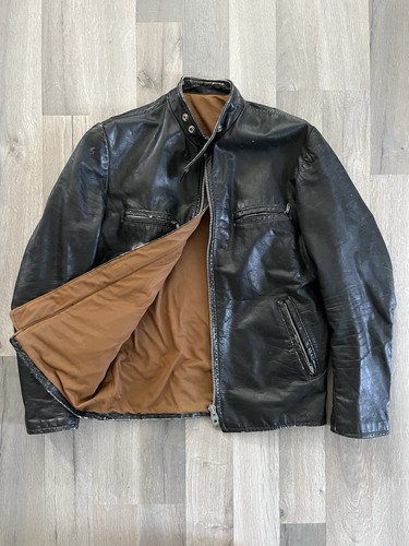 Vtg leather cafe - leather, racer