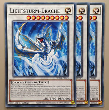3x Lichtsturm Drache Neu! 1. Auflage SUDA-DE043 für Blue Eyes Deck Yu-Gi-Oh!