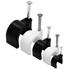 100-1000x Nagelschelle 4 7 10 12 14mm für Kabel Kabelschelle mit Nagel Kabelklem