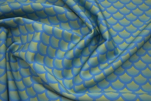 Schuppenstoff türkis blau