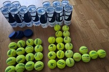 37x Tennisbälle gemischt Marken & Sprungverhalten inkl. 13 Dosen Deckel