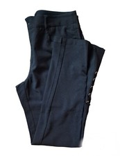 Schwarze Damen Stoffhose mit Schnürung melrose Gr. 40 Neu