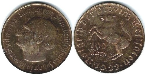 Münze provinz westfalen 100 - westfalen,