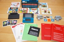 Nintendo 3DS Spielekonsole Aqua Blau in OVP 9 Spiele z. B. MARIO 3D, STAR WARS