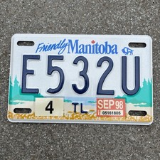 Original Kanada ?? Trailer Kennzeichen Nummernschild Manitoba 