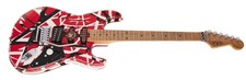 EVH Striped Series Frankenstein Frankie Rot mit schwarzen Streifen Relic-Gitarre
