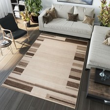 Teppich Kurzflor Modern Grau