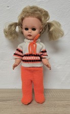 Alte Kunststoff Puppe MMM Drei-M Doll 27 cm Schlafaugen Stimme Sammler Vintage 