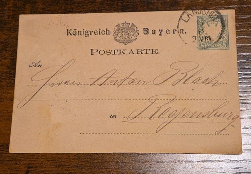 Ganzsache königreich bayern - ganzsache, /