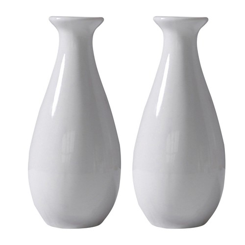 Set white ceramic vases - set,