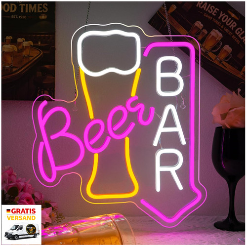 Bier neon schild usb - neon,