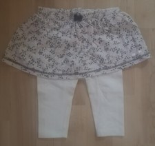 SANETTA Mädchen Rock und Leggins weiß rosa Gr. 80 kurze Hose 2in1 **