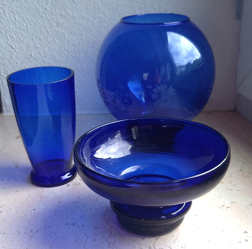 Teile kobaltblau glas vase - teile,