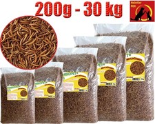 Mehlwürmer getrocknet für Fische Nager Vögel Reptilien auch Koifutter Igelfutter