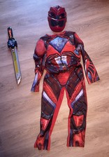 Roter Power Ranger Kostüm, Beats Morpher,  mit Schwert