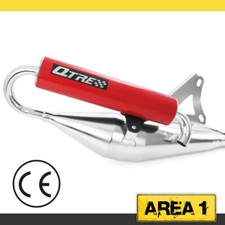 Sport Auspuff Tecnigas Q-Tre chrom Yamaha Aerox 50 / R / Naked 2T (Rot/50ccm)