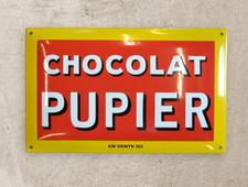 Emaille Schild CHOCOLAT PUPIER