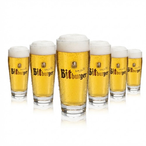12x bitburger bier glas - 12x,