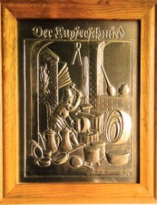 Zinnrelief Wandbild aus Zinn