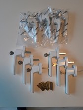 10 Stück Schüco Fenstergriff 236411 "abschließbar" je 1 Schlüssel/2 Schrauben