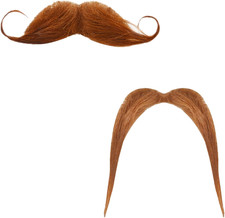 2 Stück Klebe Schnurrbart