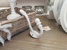 Clayre & Eef Garderobe Handtuch WAND HAKEN VINTAGE weiß 12x8x3cm Gußeisen Shabby